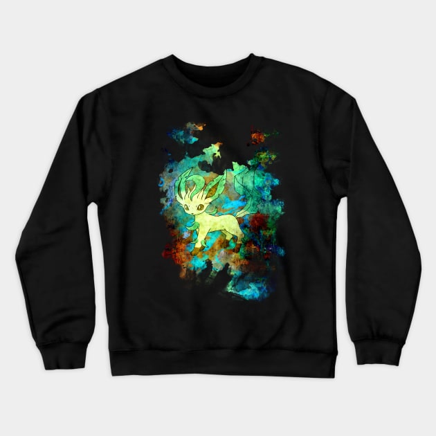 Green Fox Crewneck Sweatshirt by sazzed